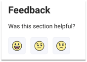 Feedback section